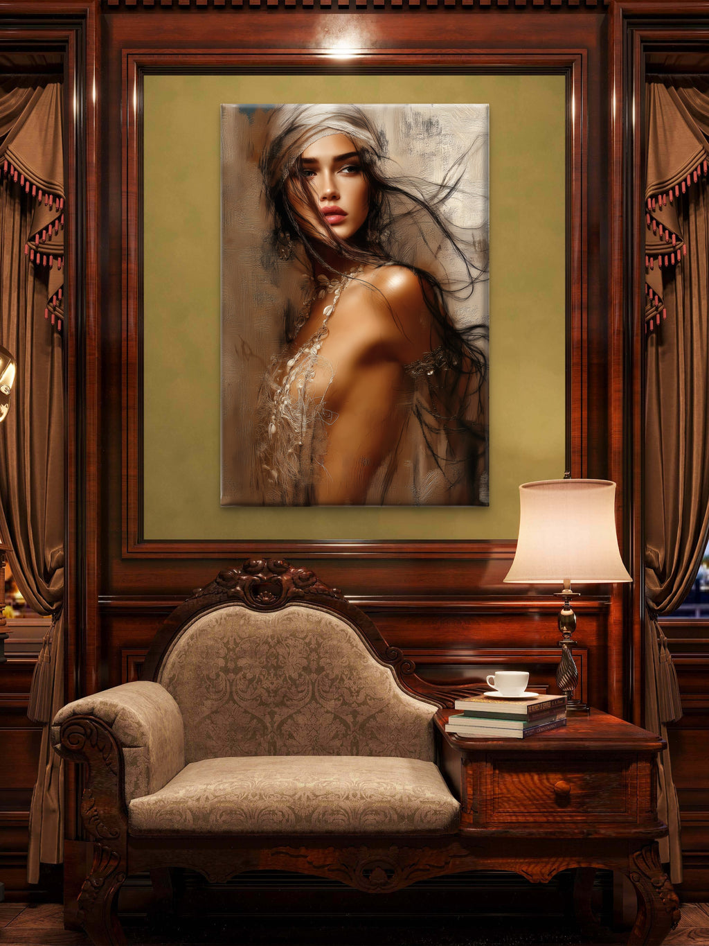 Exotic Beauty Canvas Wall Art | AI Agrippina