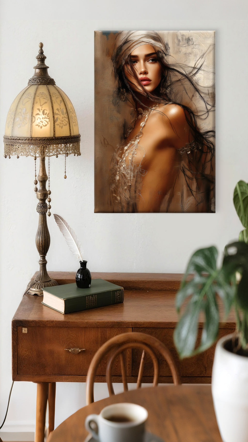 Exotic Beauty Canvas Wall Art | AI Agrippina
